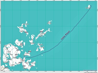 De bijna 60 mijl van FairIsle naar Kirkwall