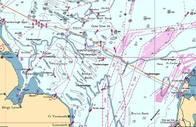 Route Hartlepool- Oudeschild