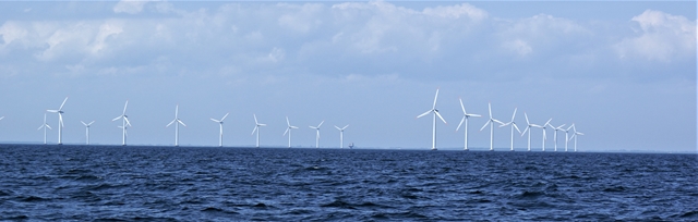 De windmolens voor de Deense kust 
