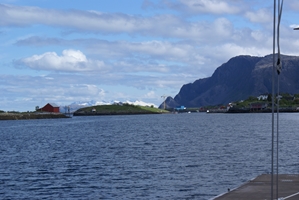 Het uitzicht in Bronnoysund