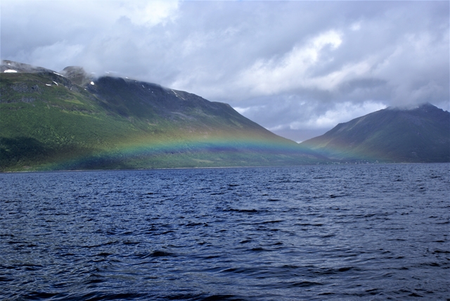 Een van de vele prachtige regenbogen die we onderweg zagen