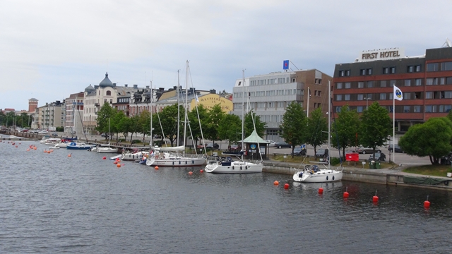 In Härnösand aan de stadskade