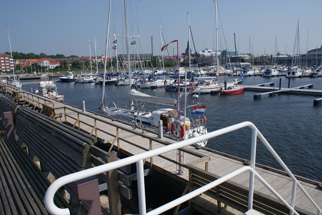 De nieuw ingerichte haven van Ystad