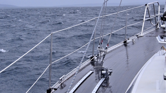 Grauw, grijs, veel wind en ook veel neerslag