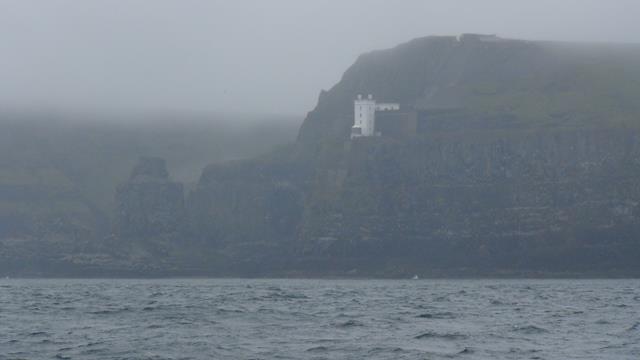  De 'West Lighthouse' van Ratlin Island bij 'poor sight'